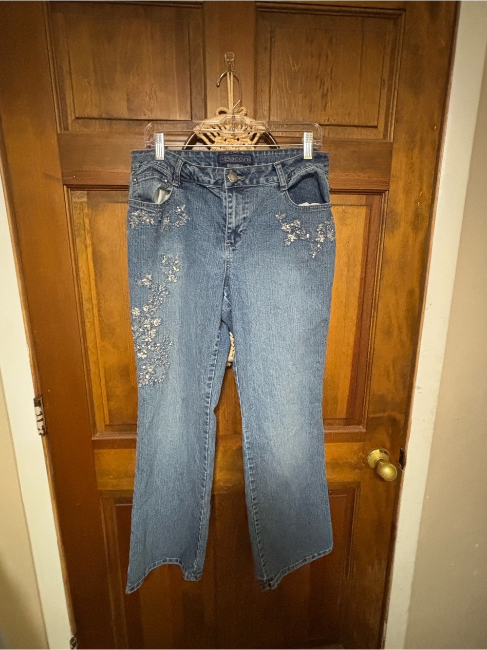 Baccini Embellished Women's Blue Jeans